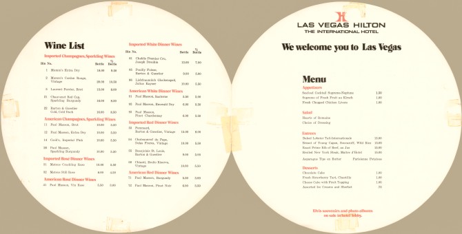 inside the menu card