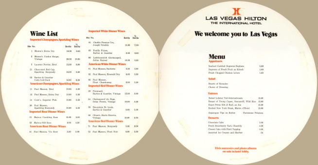 inside the menu card