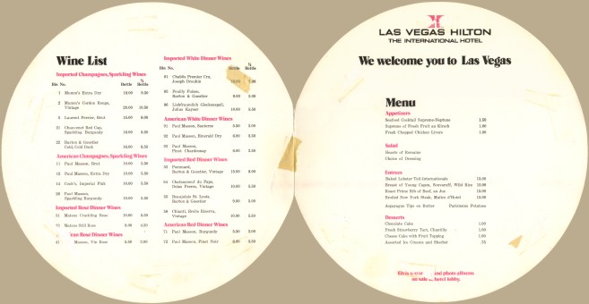 inside the menu card