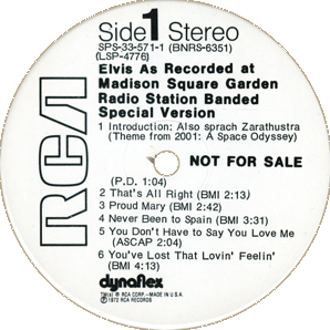 special white promo label